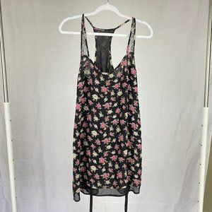 Guess Floral Loose Dress with Black Tie Up Belt